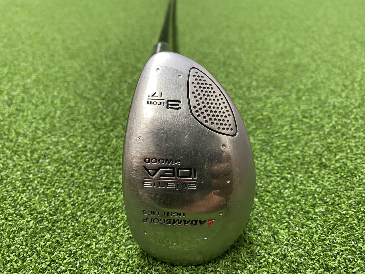 2010 Adams Golf IDEA 17° 3 Hybrid Dexterity- R/H Flex- Stiff Length- 40" Condition- 7 Shaft- Adams IDEA Grip- Tigora