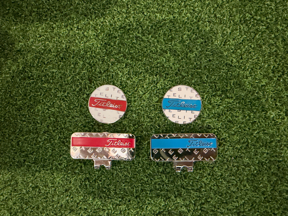 Titleist Signature Pattern Hat Clip Ball Marker