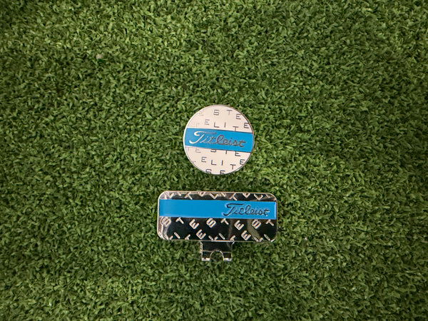 Titleist Signature Pattern Hat Clip Ball Marker