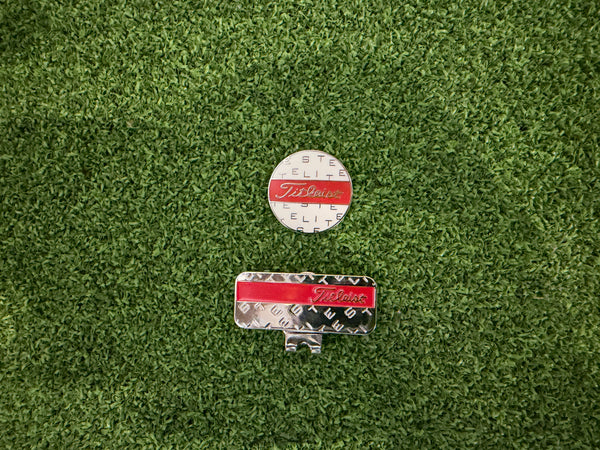 Titleist Signature Pattern Hat Clip Ball Marker