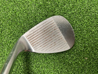 2017 Callaway MD4 Chrome 58° Wedge Bounce- 12°   Dexterity- R/H  Flex- Stiff  Condition- 7  Shaft- N.S.PRO Modus 3 Tour 105  Grip- Golf Pride Tour Velvet