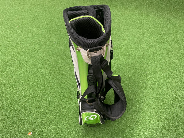 Black/Green Junior 6-9 5-Way Stand Bag With Raincover *Like New*