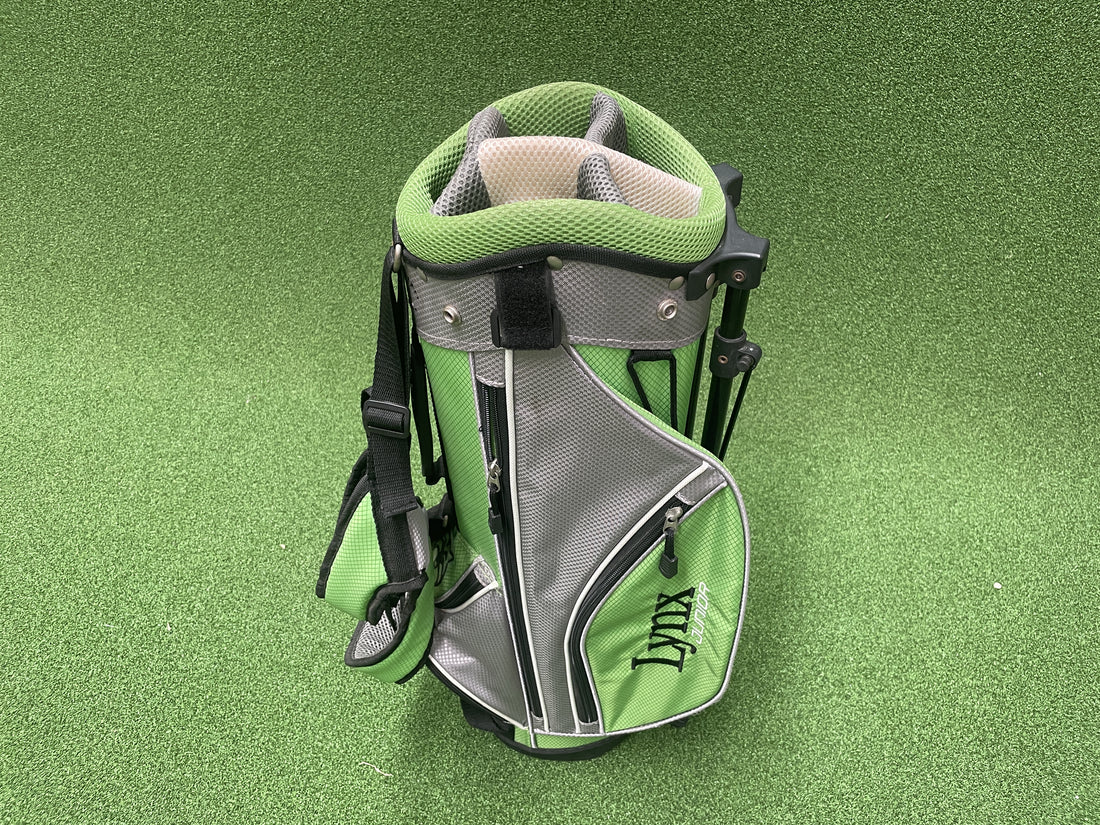Lynx  Junior Green/Grey 6-9 5-Way Stand Bag *Like New**No Raincover*