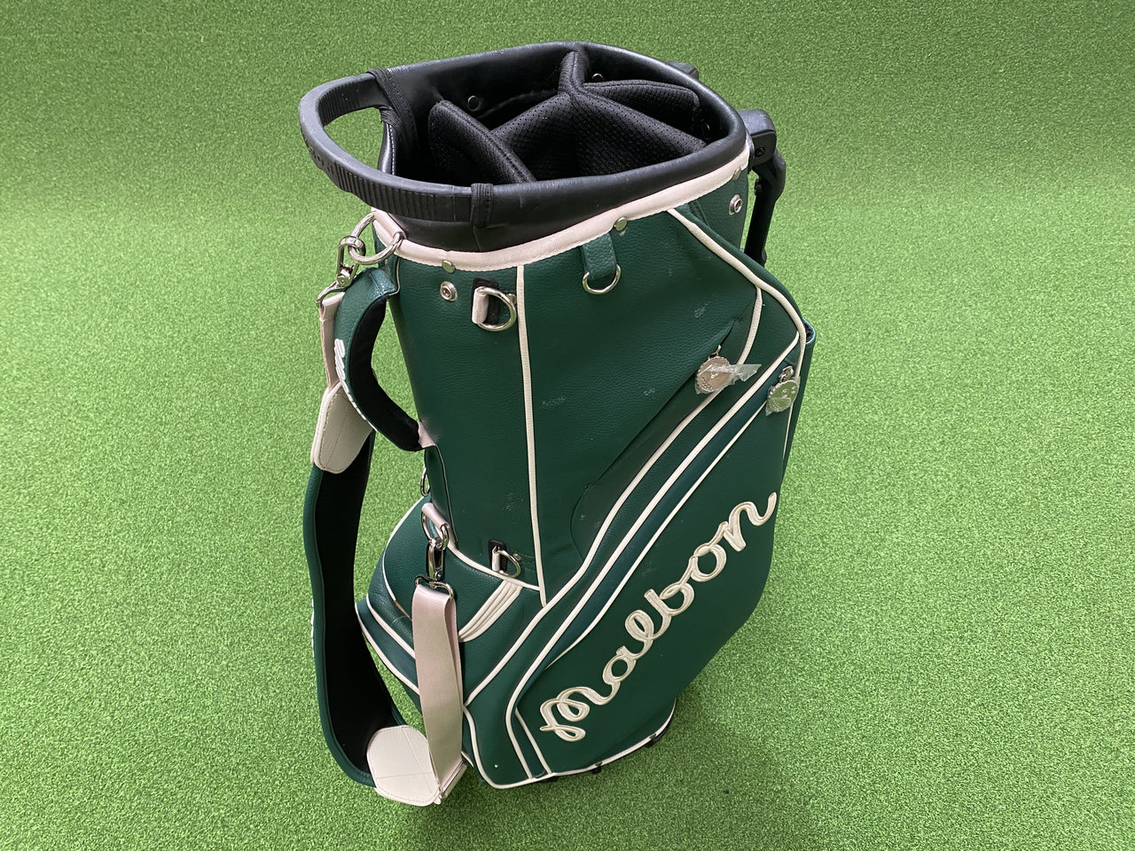 Malbon 5-Way Green Leather Stand Bag *Like New* *No Raincover*