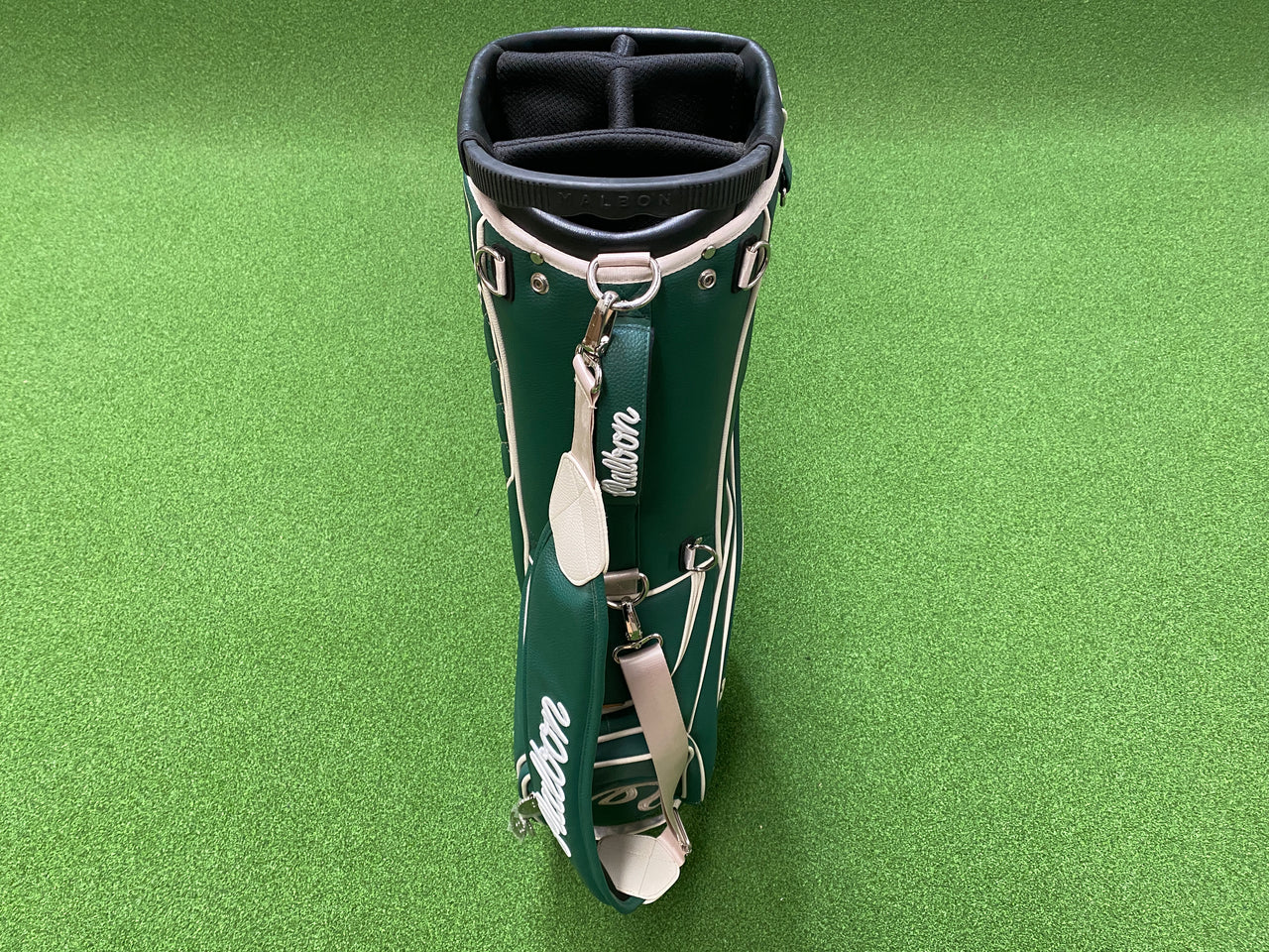 Malbon 5-Way Green Leather Stand Bag *Like New* *No Raincover*