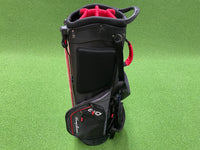 Tommy Armour Evo Black/Red 6-Way Stand Bag With Raincover *Like New*