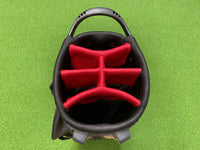 Tommy Armour Evo Black/Red 6-Way Stand Bag With Raincover *Like New*