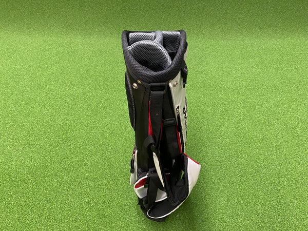 Orlimar Sport Junior Black/White/Red 6-8Yr Olds 5-Way Stand Bag With Raincover *Like New*
