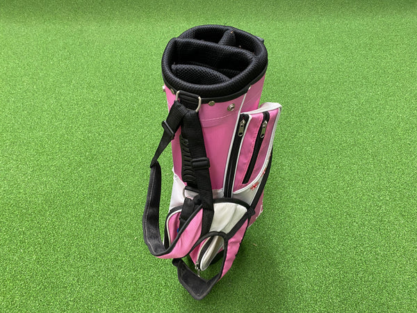 Tigeroar Junior 6-8Yr Olds Pink 4-Way Stand Bag With Raincover *Like New*
