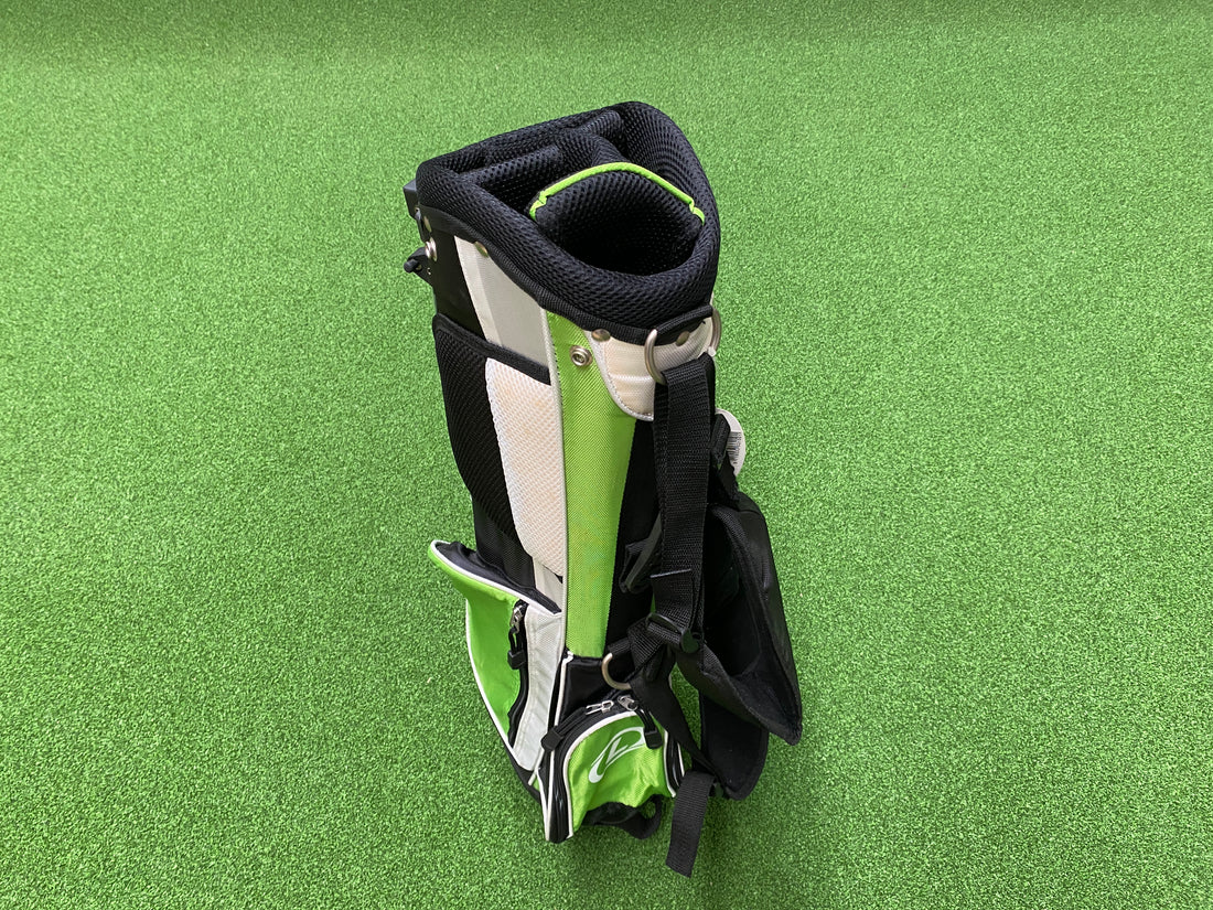 Legend Black/Grey/Green Junior 6-8Yr Olds 5-Way Stand Bag With Raincover *Like New*