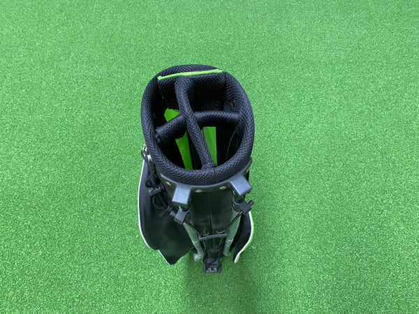 Legend Black/Grey/Green Junior 6-8Yr Olds 5-Way Stand Bag With Raincover *Like New*