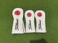 *New* Titleist Numbered Headcovers - White