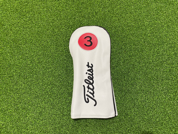 *New* Titleist Numbered Headcovers - White