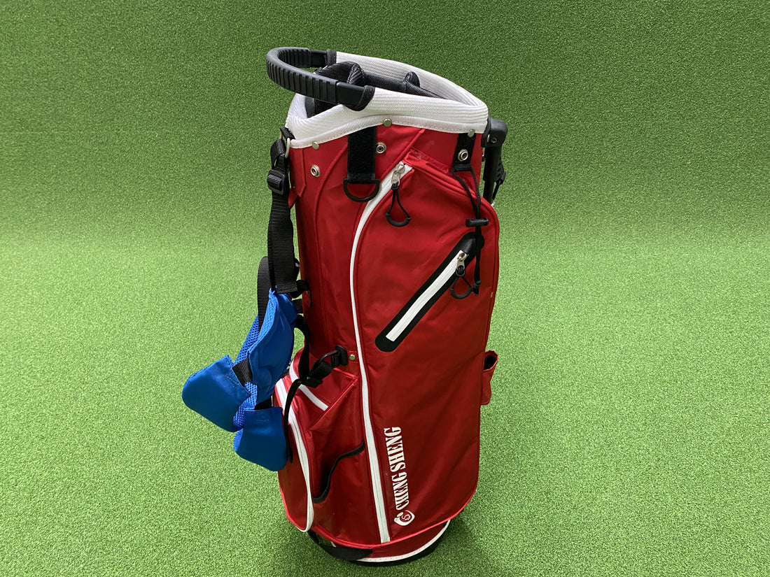 Cheng Sheng Red 4-Way Stand Bag *No Raincover* *Comes with different strap* *Broken Zip*