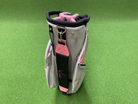 Dephlin Grey/Pink 14-Way Cart Bag With Raincover *Excellent Condition*