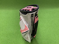 Dephlin Grey/Pink 14-Way Cart Bag With Raincover *Excellent Condition*