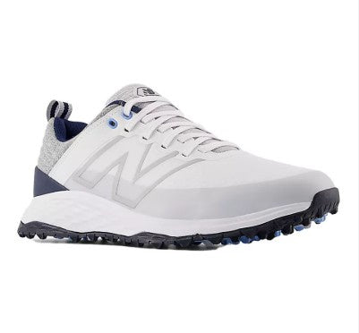 *New* New Balance Fresh Foam Contend V2 White/Blue Spikeless Golf Shoe