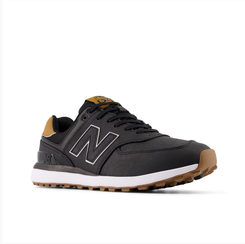 *New* New Balance 574 Greens V2 Spikeless Black/Gum Golf Shoe