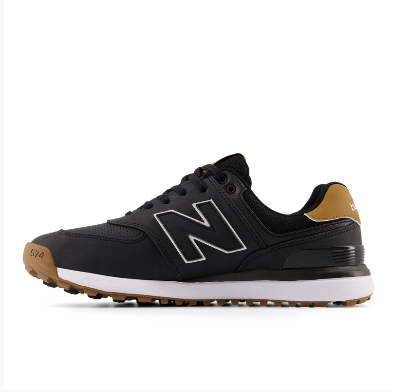 *New* New Balance 574 Greens V2 Spikeless Black/Gum Golf Shoe